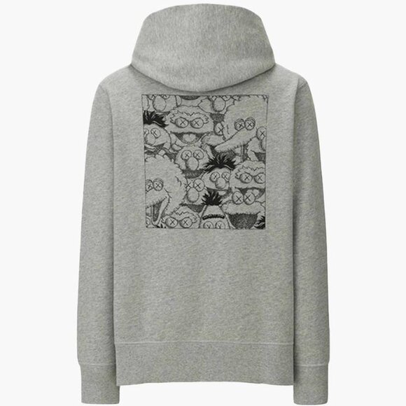 Kaws x Uniqlo x Sesame Street XX Hoodie Gray (S) - Picture 2 of 12